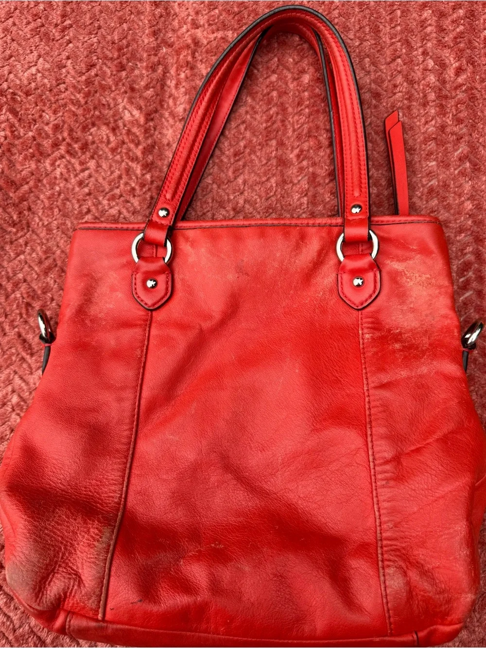 Coach orange Leather crossbody see below for wear and tear F28901